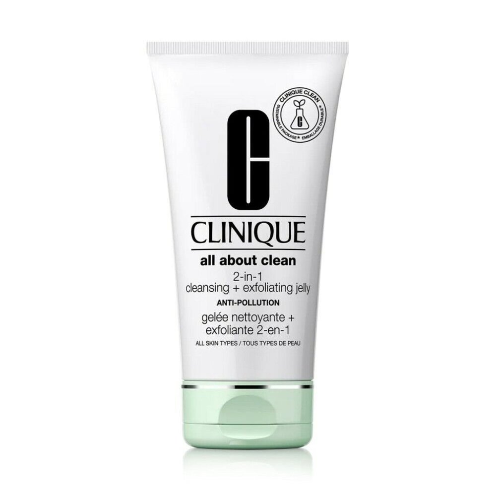 CLINIQUE All About Clean 2-in-1 Cleansing + Exfoliating Jelly 5 oz Full Size - Picture 3 of 3